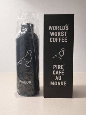 NIB Pigeon “World’s Worst Coffee” reusable bottle insulated bottle